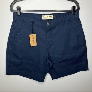 NWT TOM BECKBE Navy Blue Shorts 34